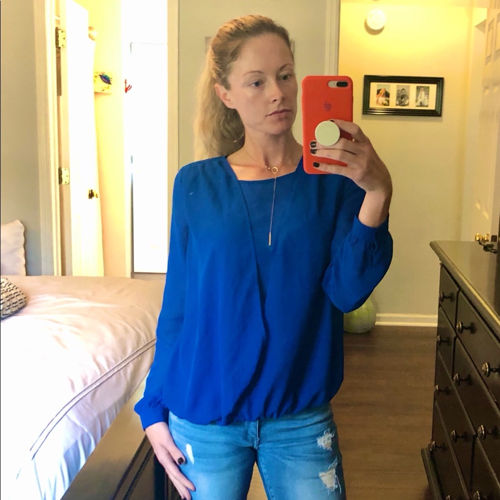 Royal Blue Blouse